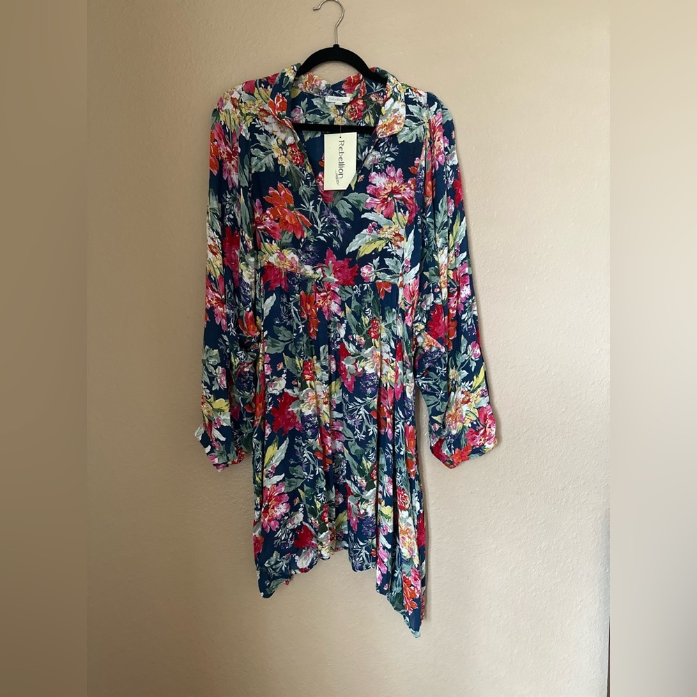 Rebellion Floral Tunic Dress Size XL